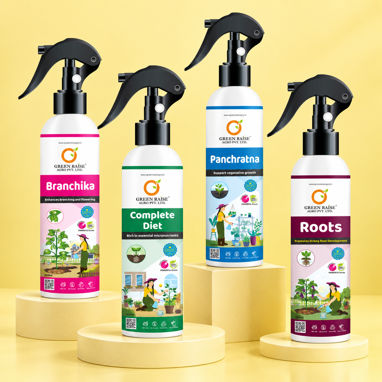 Spray bottle Packaging design