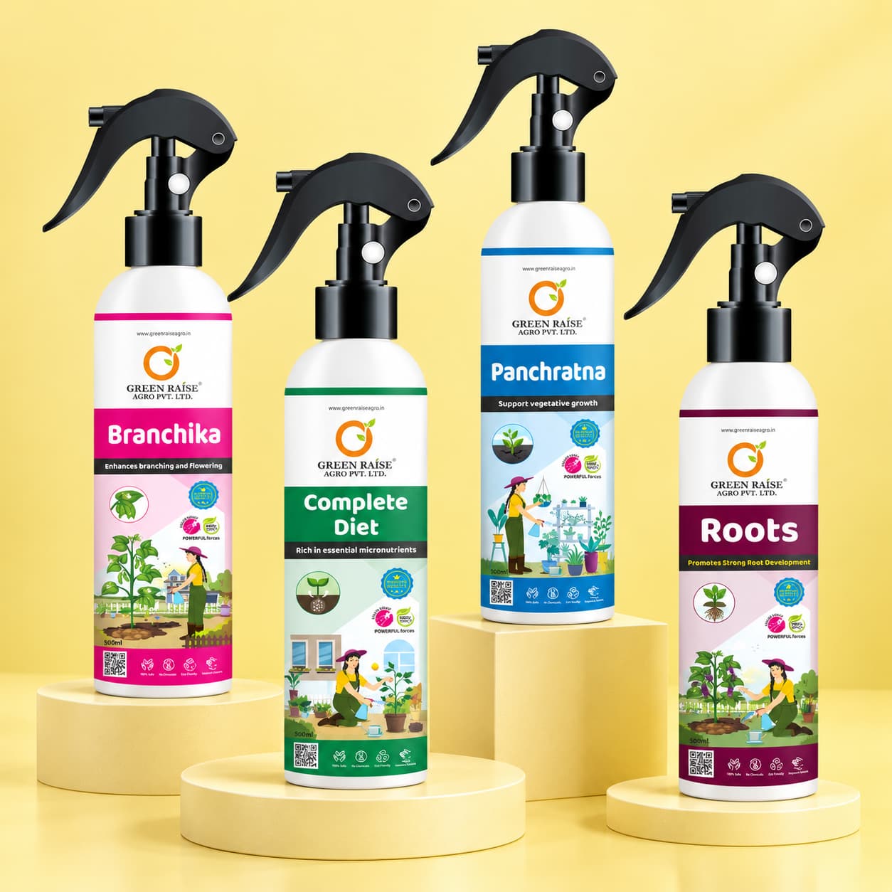 spray bottle packaging design